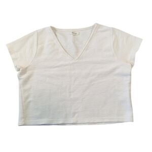 Madewell Pointelle Knit Crop Top Ivory M Cottagecore Balletcore